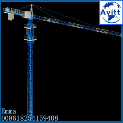 QTZ63 5t Lading hamerkop toren kraan 50m Boom 1,2 * 3m mast sectie 2 * 40'HC containers
